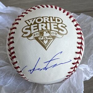 Hideki Matsui Autographed 2009 World Series Rawlings Major League Baseball 2‎